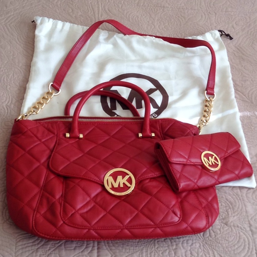 Red Michael Kors Purse